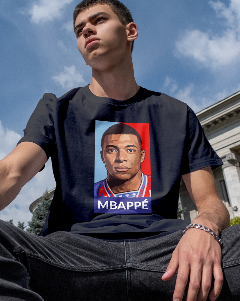 Soccer Star Portrait Tee — MBAPPÉ Graphic T-Shirt