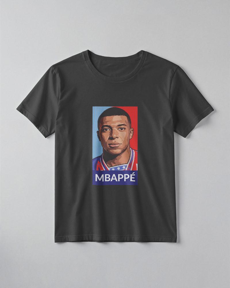 Soccer Star Portrait Tee — MBAPPÉ Graphic T-Shirt